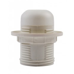 Oprawka E27 izolacyjna z gwintem zewnętrznym biała