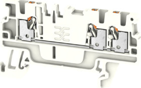 Through terminal block, push-in connection, 1.5 mm², 17.5 A, 6 kV, white, 2534510000
