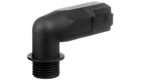 Dławnica Poliamidowa Kątowa Do Rur Osłonowych Pg9 Ip54 Czarna Fkd 9 Bk...