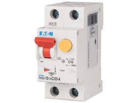 Wyłącznik różnicowoprądowy z członem nadprądowym C 10A 1P+N 100mA typ A PKNM-10/1N/C/01-A-MW 236083 EATON