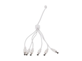 Rozgałęźnik DC 5.5X2.1 6W-1G biały 32cm 22/20awg