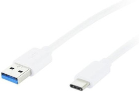 Przyłącze komputerowe USB A / USB C, biały, długość 1m