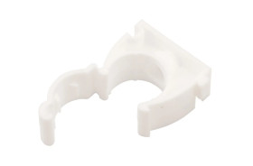 Uchwyt zamykany bezhalogenowy do rur gładkich UZHF 20 biały 68331 /100szt./