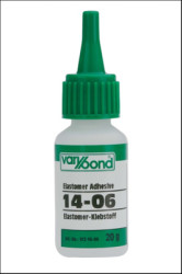 Cyanoacrylate adhesive 20 g bottle, Varybond 14-06 ELASTOMER-KLEBSTOFF