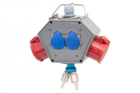 Rozdzielnica POLYBOX - gniazda 2x16A 5p, 2x230V + 3xAIR(powietrze)