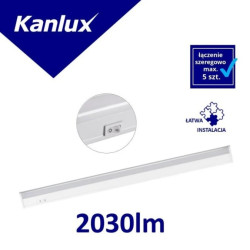 Oprawa podszafkowa MERA LED 20W NW 2030lm 4000K L=1138mm IP20 on/off włącznik 29213