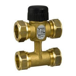 Zawór strefowy Mosiądz do rury 20mm liczba portów 4 Schneider Electric Zawór strefowy