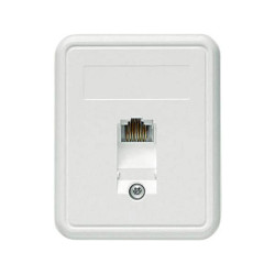 Teleg&#xE4;rtner 100022998 Network outlet CAT 5e 1 port Alpine white