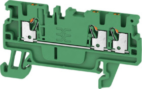 Through terminal block, push-in connection, 1.5 mm², 17.5 A, 6 kV, green, 2534480000