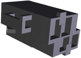 Złącze samochodowe 4-pinowe TE Connectivity 2-rzędowe Męski Timer Montaż na kablu Obudowa złącza samochodowego