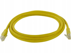 Patchcord UTP kat.6 kabel sieciowy LAN 2x RJ45 linka żółty 5m VALUE