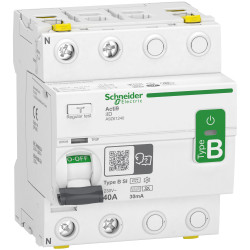 RCCB, Typ B-SI, 2-biegunowy, 40A, 30mA, Schneider Electric, iID Acti9 230V ac