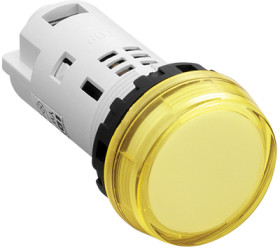 Light attachment, illuminable, waistband round, red, front ring black, mounting Ø 22 mm, YW1P-1BUQ4R