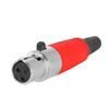 XLR mini gniazdo mikrofonowe 3p na kabel czerwone