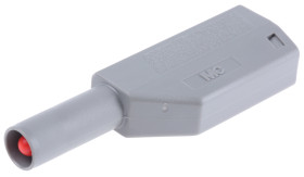 Adapter z wtykiem bananowym Męski Połączenie lutowane typ Wtyk bananowy Szary 32A Staubli rozmiar 4 mm