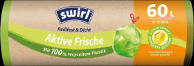4638 Swirl waste bags, Active Freshness, 8 pieces, 60 litres