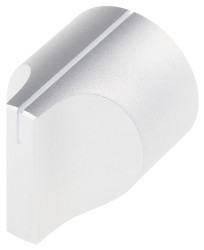 Pokrętło potencjometru oś: 6mm średnica: 22mm Okrągłe Aluminium Srebrny RS PRO