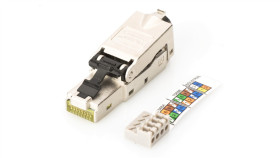 Wtyk Modularny Rj45 Kat.6A Poe+ 10Gbe Stp Ekranowany Metalowy Beznarzędziowy...