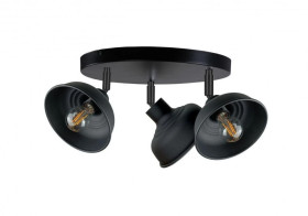 Spot nowoczesny 3x E27 FAUN BLACK