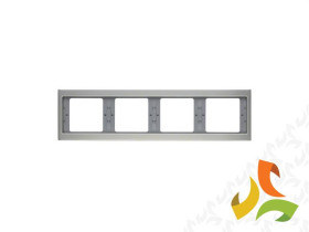 BERKER K.5 Ramka 4 poczwórna pozioma stal szlachetna nierdzewna 13837004 HAGER