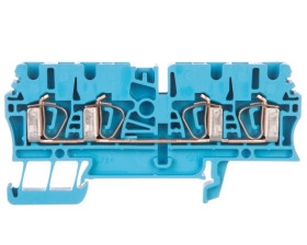 Złączka szynowa 4-przewodowa 2,5mm2 niebieska Ex ZDU 2.5/4AN BL 1608580000