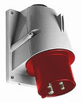 Złącze przemysłowe - zasilające 16A Wtyczka 110 V 2P + E Męski Amphenol Industrial Żółty Montaż na panelu IP44