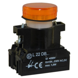 Lampka L22DB 24V-230V żółta W0-LDU1-L22DB G