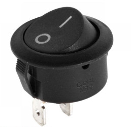 Wyłącznik kołyskowy okrągły R5 czarny
