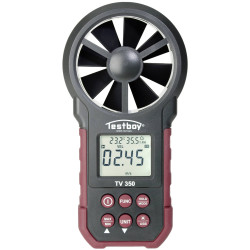Testboy 62601000 TV 350 Anemometer Wind Speed: 0.8-30 m/s USB Output