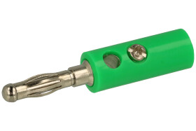 Wtyk banan 4mm zielony