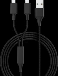 SMRTER_HYDRA_DUO_M_BK Charging cable, USB -&gt; 2x micro-USB, black