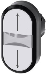 Siemens 3SU10013AB660AN0 3SU1001-3AB66-0AN0 Przycisk podwójny pierścień przedni z tworzywa sztucznego przycisk czarny, b