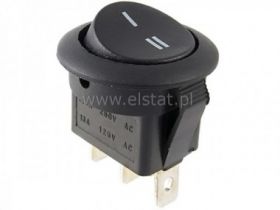 Przeł. kołys. 250V 6A ( okrągły ) czarny R13 3p