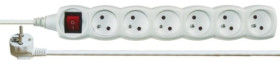 P1612 przedłużacz elektryczny z uziemieniem 6x gniazd, wyłącznik, 2m
