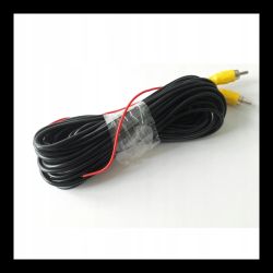 Złącze 1xRCA 5m z dodatkową żyła zasilania do kamer cofania