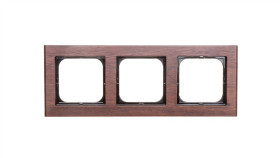 Sonata Ramka Potrójna Drewno Orzech R-3Rw/34