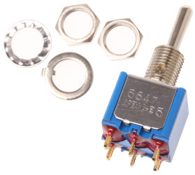 Przełącznik (Wł.)-wył.-(wł.) DPST APEM Montaż panelowy długość przełącznika 10.5mm