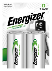 OUTLET Akumulatorki Energizer R20 D Ni-MH 2500mAh - 2 sztuki