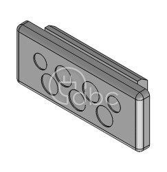 Przepust kablowy niedzielony KEL-DP-E, na 7 przewodów, 43585