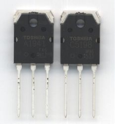 2SA1941+2SC5198 10A 140V 100W TO-3P KOMPLET TRANZYSTORÓW