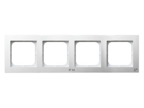 AS ANTYBAKTERYJNY Ramka 4 poczwórna do wyłączników IP-44 produkt zawiera szkło fosforanowo-srebrowe RH-4GA/00 OSPEL