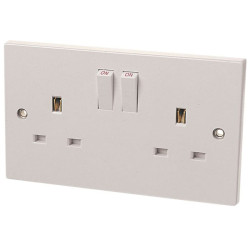 Dencon 4409NB Switched Socket 2-Gang 13A