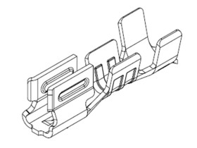 Zacisk zagniatany Żeński Molex 46626 26AWG Zasilające, przewód-płytka