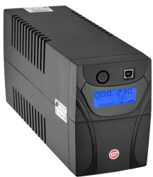 GT UPS POWERbox Tower 650VA/360W Line-Interactive 2xSCHUKO 12V-7Ah LCD
