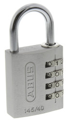 Kłódka bezpieczeństwa średnica szekli: 6mm ABUS Kłódka szyfrowa W budynkach, na zewnątrz aluminiowo-stalowa Szary 145/40