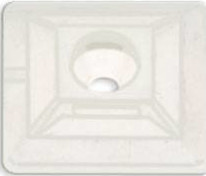 Mounting base, max. bundle Ø 3.6 mm, PA, natural, self-adhesive, (L x W x H) 20 x 20 x 5.3 mm, 01860912018