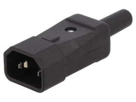 Złącze zasilające AC męskie 10A IEC 60320 C14 (E) 8mm CP22R