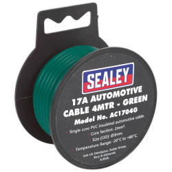 Sealey AC1704G Automotive Cable 17A 4mtr Green