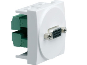 systo Gniazdo video SUB-D 15 VGA zaciski śrubowe 2M biały WS276 HAGER