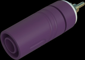 4 mm socket, solder connection, mounting Ø 11 mm, CAT II, purple, 972360709